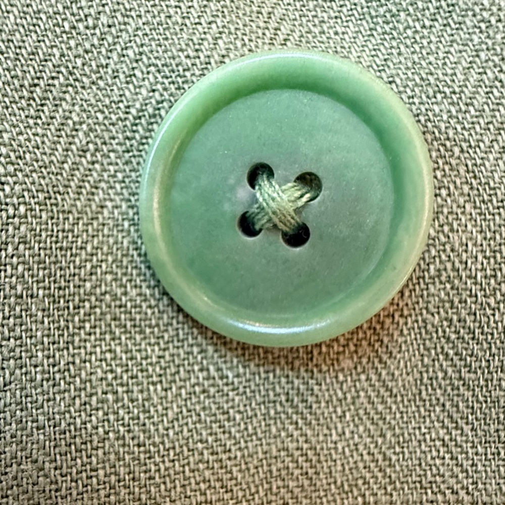 Sundance Oaklee Linen Double Breasted Blazer Green Tea Size Large Petite - Picture 6 of 12
